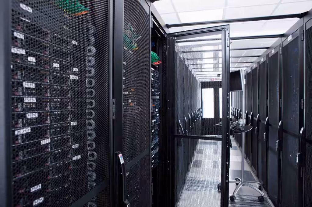 wordpress web hosting - server racks in data center