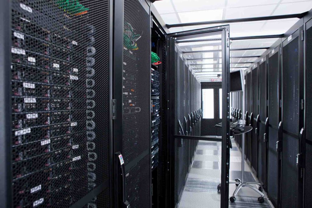 wordpress web hosting - server racks in data center